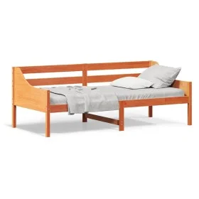 Wachsbraunes Schlafsofa aus massivem Kiefernholz, 90 x 200 cm von , Betten und Lattenroste - Ref: Foro24-842833, Preis: 107,5...