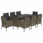 Set comedor jardín 9 pzas y cojines ratán sintético gris de , Conjuntos de jardín - Ref: Foro24-3211885, Precio: 1,00 €, Desc...