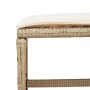 Taburetes de jardín con cojines 4 uds ratán PE beige 41x41x36cm de , Otomanas de exterior - Ref: Foro24-365045, Precio: 94,94...