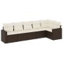 Set sofás de jardín 6 piezas y cojines ratán sintético marrón de , Conjuntos de jardín - Ref: Foro24-3218983, Precio: 412,32 ...