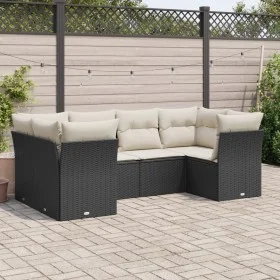 Set de sofás de jardín 6 piezas y cojines ratán sintético negro de , Conjuntos de jardín - Ref: Foro24-3249945, Precio: 396,4...