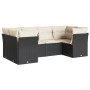 Set de sofás de jardín 6 piezas y cojines ratán sintético negro de , Conjuntos de jardín - Ref: Foro24-3249945, Precio: 400,6...