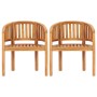 Sillas banana 2 unidades madera maciza de teca de vidaXL, Sillas de jardín - Ref: Foro24-48019, Precio: 326,71 €, Descuento: %