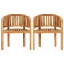 Sillas banana 2 unidades madera maciza de teca de vidaXL, Sillas de jardín - Ref: Foro24-48019, Precio: 320,26 €, Descuento: %