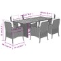 Set comedor de jardín 7 pzas con cojines ratán sintético beige de , Conjuntos de jardín - Ref: Foro24-3211902, Precio: 882,33...