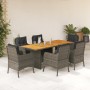 Set comedor jardín 7 pzas y cojines ratán sintético gris de , Conjuntos de jardín - Ref: Foro24-3211898, Precio: 875,24 €, De...