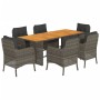 Set comedor jardín 7 pzas y cojines ratán sintético gris de , Conjuntos de jardín - Ref: Foro24-3211898, Precio: 875,24 €, De...