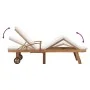 Tumbona con cojín madera maciza de teca crema de vidaXL, Tumbonas - Ref: Foro24-48022, Precio: 301,33 €, Descuento: %