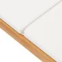 Tumbona con cojín madera maciza de teca crema de vidaXL, Tumbonas - Ref: Foro24-48022, Precio: 301,33 €, Descuento: %