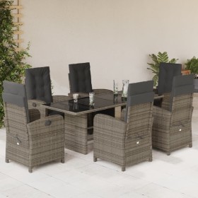 Set comedor jardín 7 pzas y cojines ratán sintético gris de , Conjuntos de jardín - Ref: Foro24-3212492, Precio: 904,40 €, De...