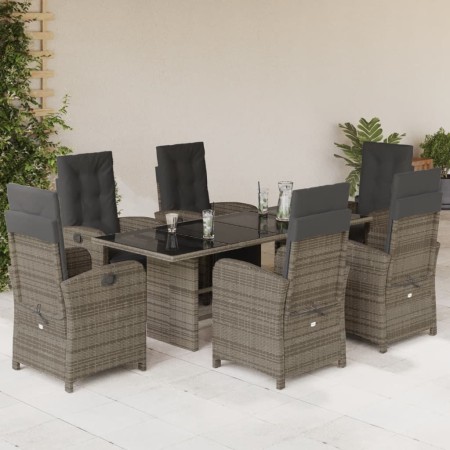Set comedor jardín 7 pzas y cojines ratán sintético gris de , Conjuntos de jardín - Ref: Foro24-3212492, Precio: 904,40 €, De...