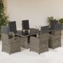 Set comedor jardín 7 pzas y cojines ratán sintético gris de , Conjuntos de jardín - Ref: Foro24-3212492, Precio: 904,40 €, De...