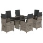 Set comedor jardín 7 pzas y cojines ratán sintético gris de , Conjuntos de jardín - Ref: Foro24-3212492, Precio: 904,40 €, De...