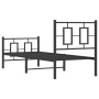 Estructura de cama con cabecero y estribo metal negro 75x190 cm de , Camas y somieres - Ref: Foro24-374249, Precio: 78,96 €, ...