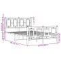 Estructura de cama con cabecero y pie metal negro 120x190 cm de , Camas y somieres - Ref: Foro24-374256, Precio: 125,16 €, De...