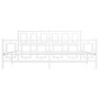 Estructura cama metal con cabecero y pie cama blanco 183x213 cm de , Camas y somieres - Ref: Foro24-374313, Precio: 150,23 €,...