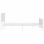 Estructura cama metal con cabecero y pie cama blanco 183x213 cm de , Camas y somieres - Ref: Foro24-374313, Precio: 150,23 €,...