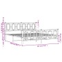 Estructura cama metal con cabecero y pie cama blanco 183x213 cm de , Camas y somieres - Ref: Foro24-374313, Precio: 150,23 €,...