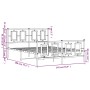 Estructura cama metal con cabecero y estribo blanco 135x190 cm de , Camas y somieres - Ref: Foro24-374307, Precio: 123,60 €, ...