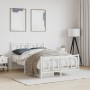 Estructura cama metal con cabecero y estribo blanco 120x190 cm de , Camas y somieres - Ref: Foro24-374305, Precio: 119,34 €, ...