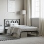 Estructura de cama con cabecero metal negro 100x190 cm de , Camas y somieres - Ref: Foro24-374235, Precio: 74,39 €, Descuento: %
