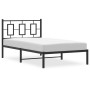 Estructura de cama con cabecero metal negro 100x190 cm de , Camas y somieres - Ref: Foro24-374235, Precio: 74,39 €, Descuento: %