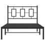 Estructura de cama con cabecero metal negro 100x190 cm de , Camas y somieres - Ref: Foro24-374235, Precio: 74,39 €, Descuento: %
