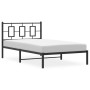 Estructura de cama con cabecero metal negro 107x203 cm de , Camas y somieres - Ref: Foro24-374237, Precio: 80,43 €, Descuento: %