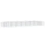 Gabion flowerbed in arched shape, made of galvanized iron, 400x100x50 cm. by , Pots and planters - Ref: Foro24-153551, Price:...