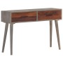 Mesa consola de madera maciza de mango gris 110x35x75 cm en Mesas auxiliares | Comprar online en Foru.es