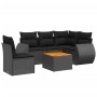 Set de sofás de jardín 6 piezas y cojines ratán sintético negro de , Conjuntos de jardín - Ref: Foro24-3257336, Precio: 405,5...
