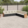 Set de sofás de jardín 8 piezas y cojines ratán sintético negro de , Conjuntos de jardín - Ref: Foro24-3260138, Precio: 529,3...