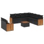 Set de sofás de jardín 10 pzas cojines ratán sintético negro de , Conjuntos de jardín - Ref: Foro24-3260186, Precio: 636,00 €...