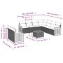 Garden sofa set 10 pieces with black synthetic rattan cushions by , Garden sets - Ref: Foro24-3260186, Price: 651,80 €, Disco...