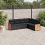 Set de sofás de jardín 6 piezas y cojines ratán sintético negro de , Conjuntos de jardín - Ref: Foro24-3260081, Precio: 397,9...