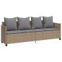 Tumbona con cojines ratán sintético beige de , Tumbonas - Ref: Foro24-368347, Precio: 230,14 €, Descuento: %