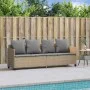 Sonnenliege mit beigen Kissen aus synthetischem Rattan von , Liegen - Ref: Foro24-368347, Preis: 226,40 €, Rabatt: %