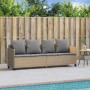 Tumbona con cojines ratán sintético beige de , Tumbonas - Ref: Foro24-368347, Precio: 230,14 €, Descuento: %