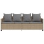 Tumbona con cojines ratán sintético beige de , Tumbonas - Ref: Foro24-368347, Precio: 230,14 €, Descuento: %