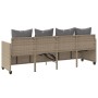 Tumbona con cojines ratán sintético beige de , Tumbonas - Ref: Foro24-368347, Precio: 230,14 €, Descuento: %