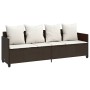 Tumbona con cojines ratán sintético marrón de , Tumbonas - Ref: Foro24-368345, Precio: 230,14 €, Descuento: %