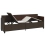 Tumbona con cojines ratán sintético marrón de , Tumbonas - Ref: Foro24-368345, Precio: 230,14 €, Descuento: %