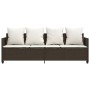 Tumbona con cojines ratán sintético marrón de , Tumbonas - Ref: Foro24-368345, Precio: 230,14 €, Descuento: %