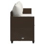 Tumbona con cojines ratán sintético marrón de , Tumbonas - Ref: Foro24-368345, Precio: 230,14 €, Descuento: %
