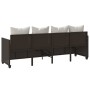 Tumbona con cojines ratán sintético marrón de , Tumbonas - Ref: Foro24-368345, Precio: 230,14 €, Descuento: %