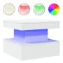Mesa de centro con luces LED blanco 50x50x40 cm de , Mesas de centro - Ref: Foro24-839840, Precio: 64,37 €, Descuento: %