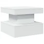 Mesa de centro con luces LED blanco 50x50x40 cm de , Mesas de centro - Ref: Foro24-839840, Precio: 64,37 €, Descuento: %