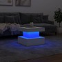 Mesa de centro con luces LED blanco 50x50x40 cm de , Mesas de centro - Ref: Foro24-839840, Precio: 52,84 €, Descuento: %