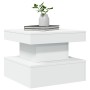 Mesa de centro con luces LED blanco 50x50x40 cm de , Mesas de centro - Ref: Foro24-839840, Precio: 52,84 €, Descuento: %