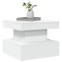 Mesa de centro con luces LED blanco 50x50x40 cm de , Mesas de centro - Ref: Foro24-839840, Precio: 64,37 €, Descuento: %